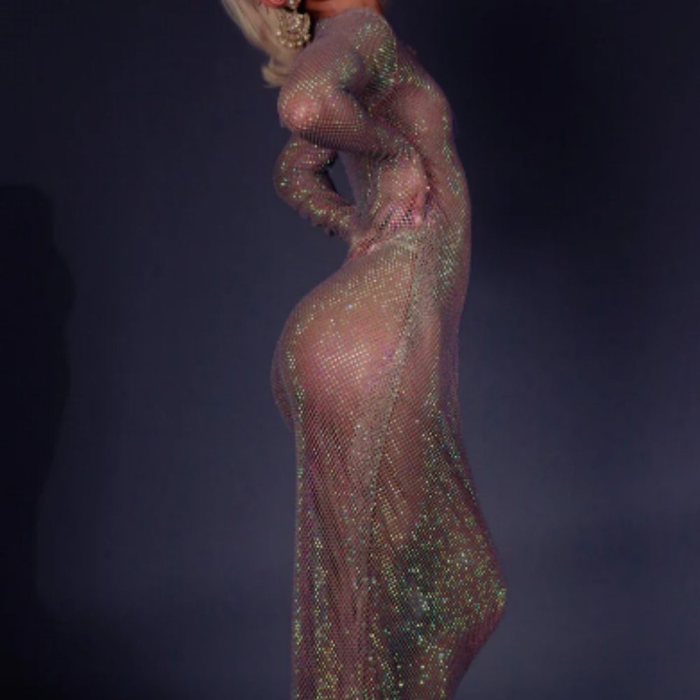 MESH CRYSTAL DRESS